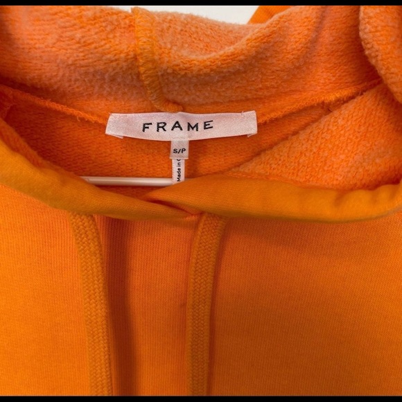 FRAME orange sweatshirt small NWT - Picture 3 of 4